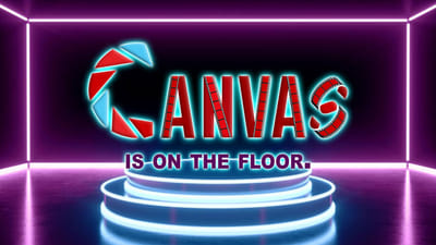 Canvas is on the floor